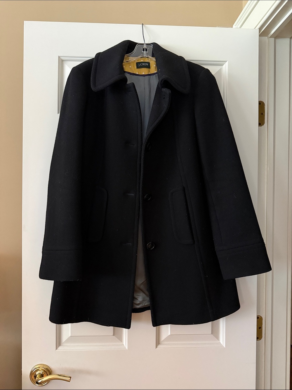 J. Crew Black Wool Pea Coat for Women
